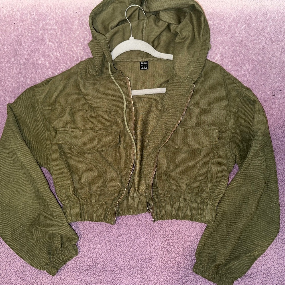 Green bomber jacket